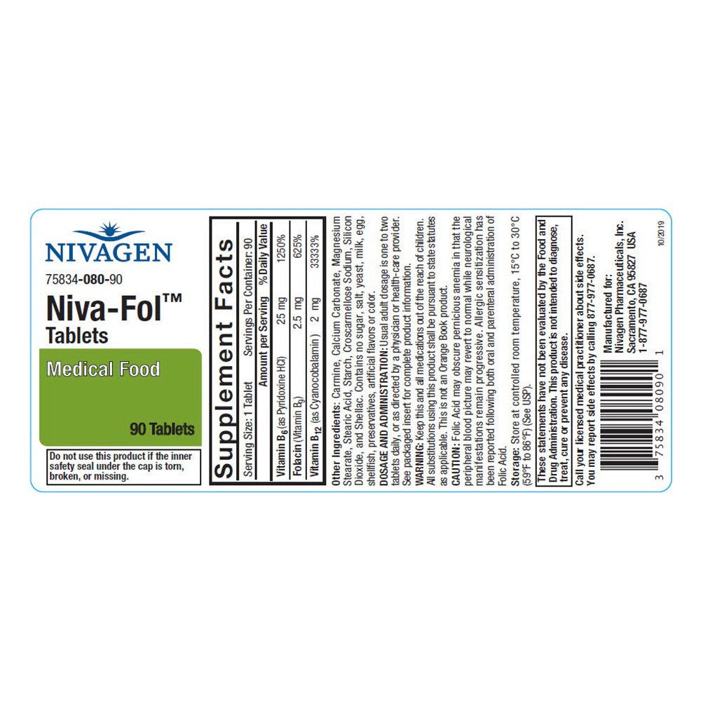 Nivagen Niva Fol 2.5 Mg Tablets, 90 Ea