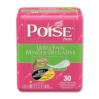 Poise Ultra Thin Pads Light Absorbency, #19202 - 30 / Bag, 6 Bags