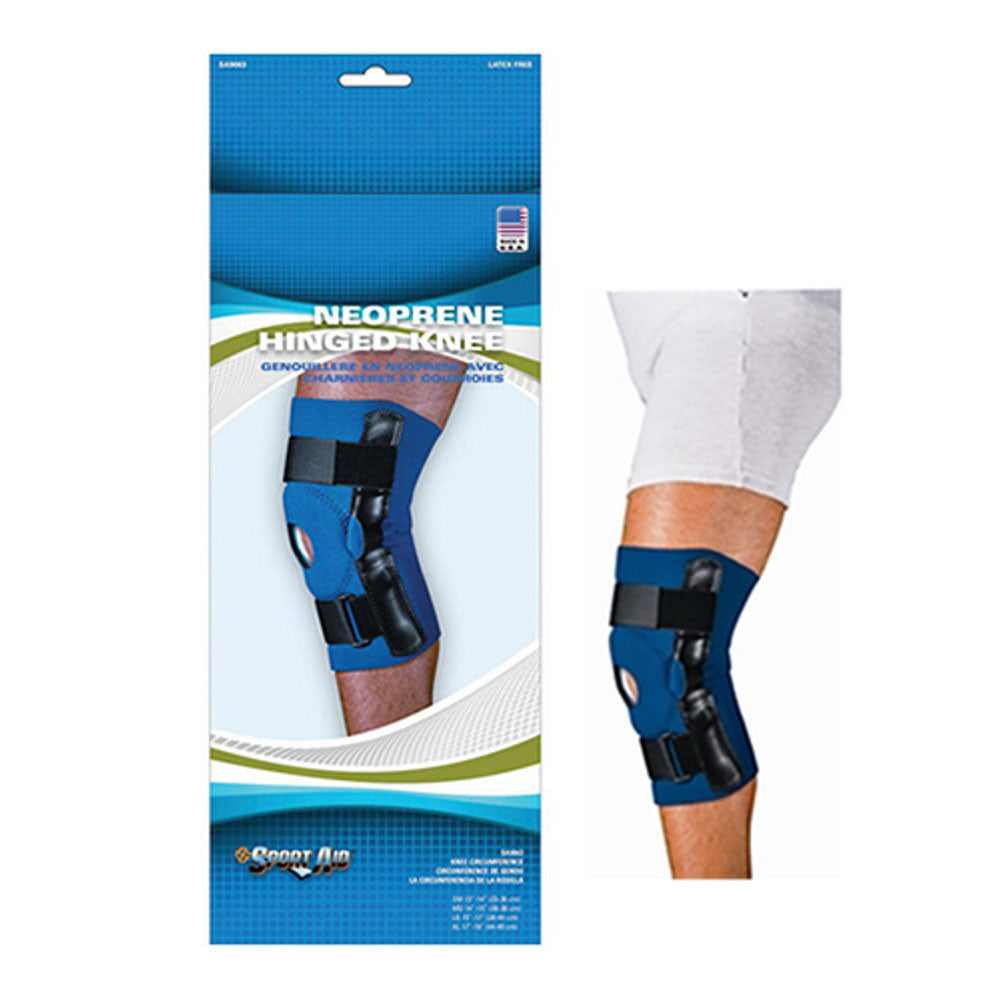 Sport Aid Neoprene Hinged Knee Brace with Open Patella, Small, 1 Ea