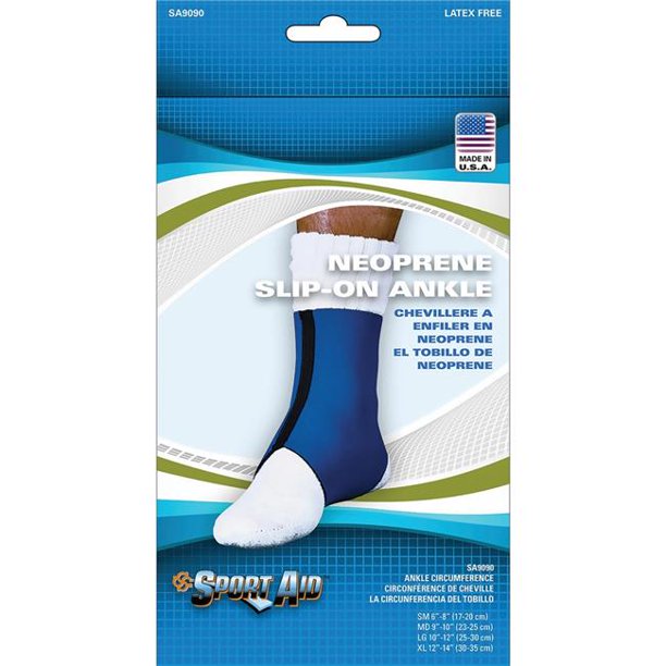 Sportaid Ankle Brace Neoprene, Blue, Small - 1 Ea