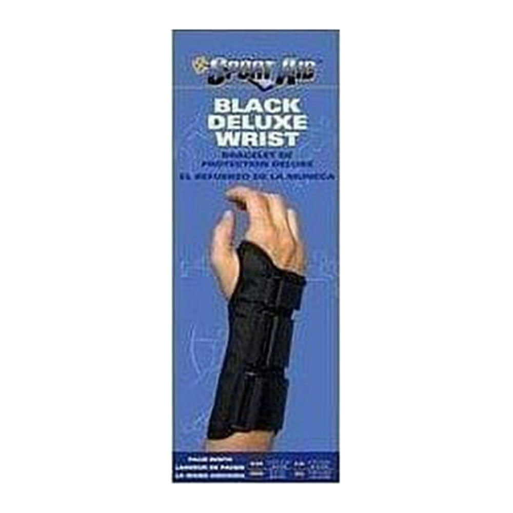Scott Specialties Sportaid Black Deluxe Wrist Brace, Large, Right, Supports Braces, 1 Ea