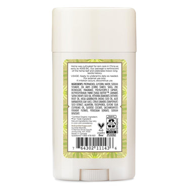 Nubian Heritage 24 Hour Natural Deodorant Indian Hemp and Haitian Vetiver, 2.25 Oz