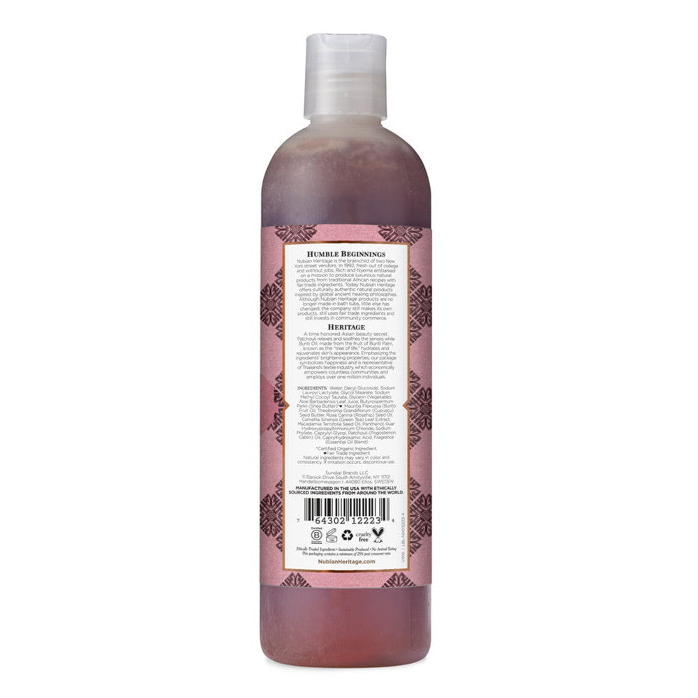Nubian Heritage Patchouli and Buriti Body Wash, 13 Oz