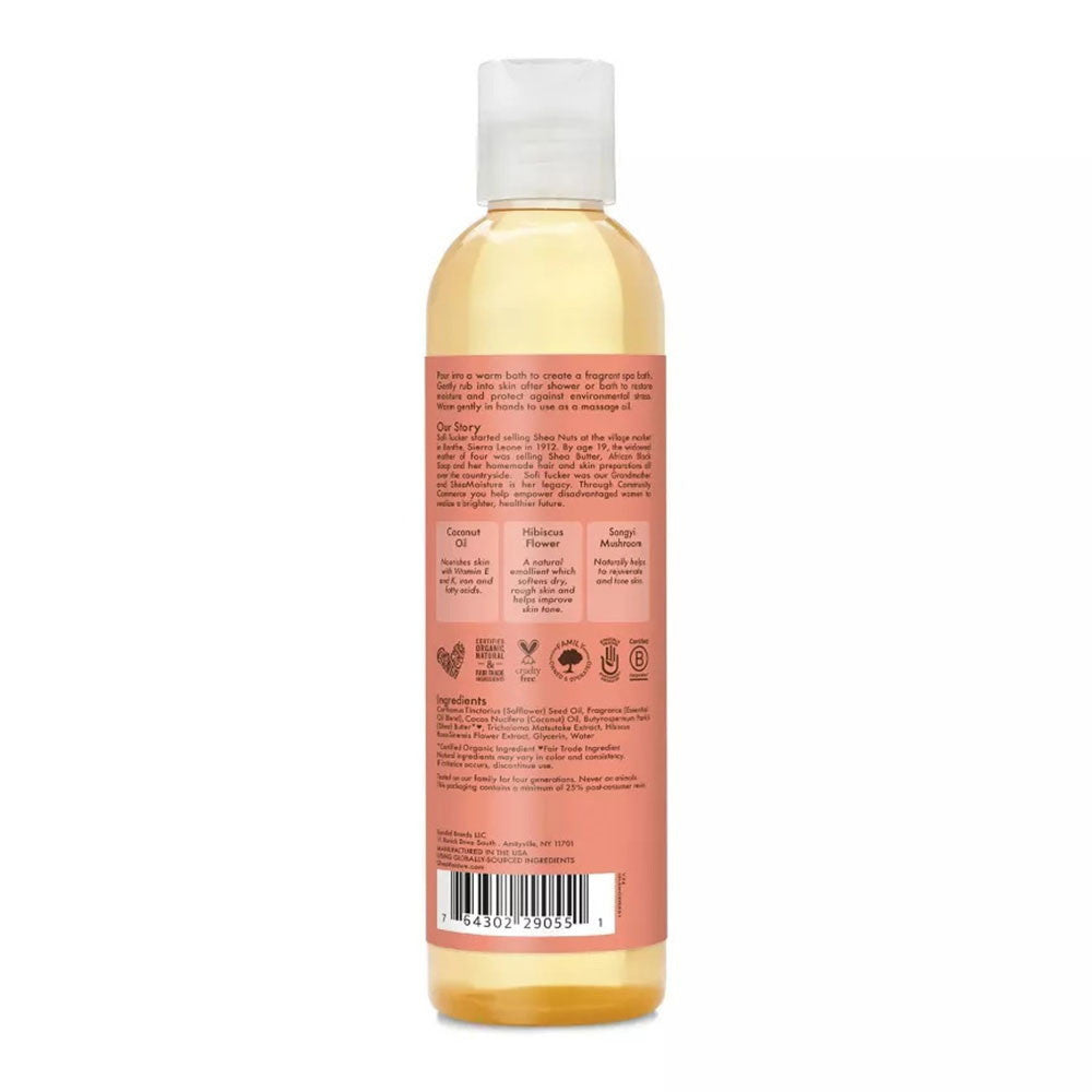 Shea Moisture Bath, Body And Massage Oil, With Coconut And Hibiscus - 8 Oz