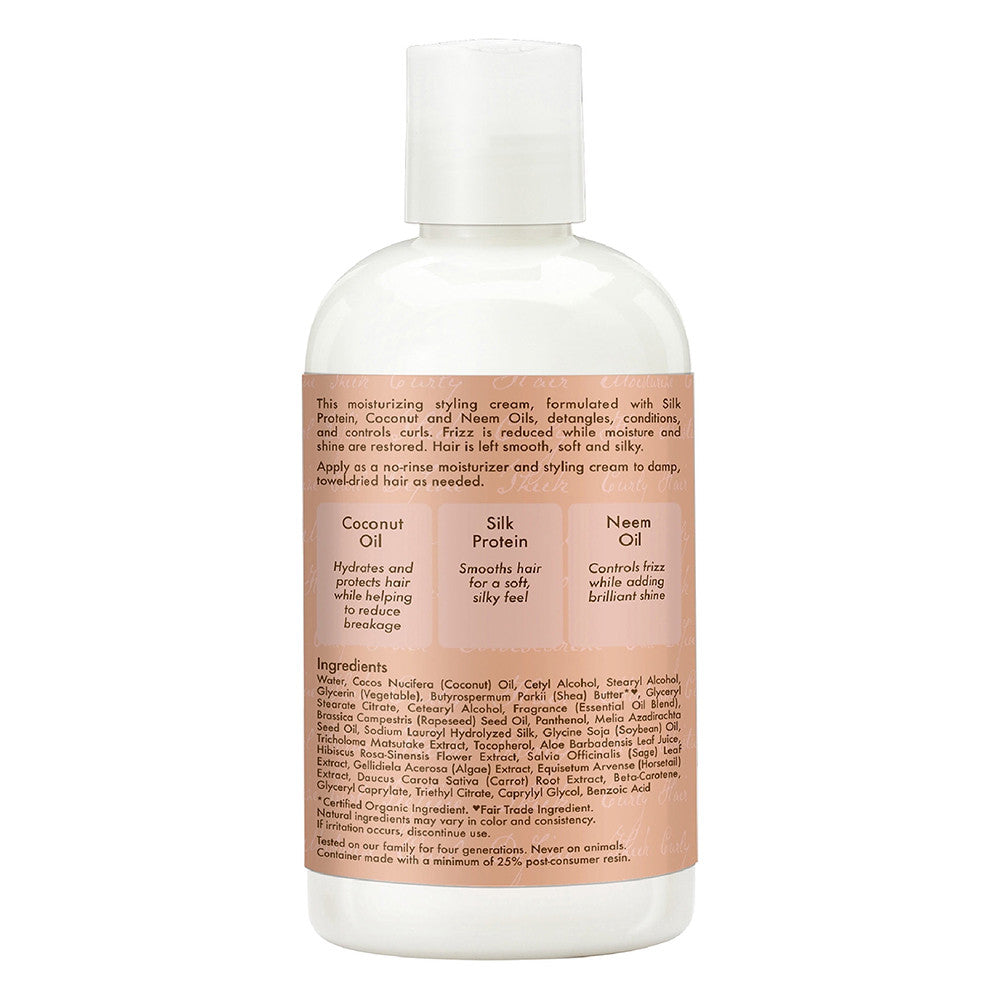 Shea Moisture Curl And Style Milk Nourishing Cream, Coconut And Hibiscus - 8 Oz