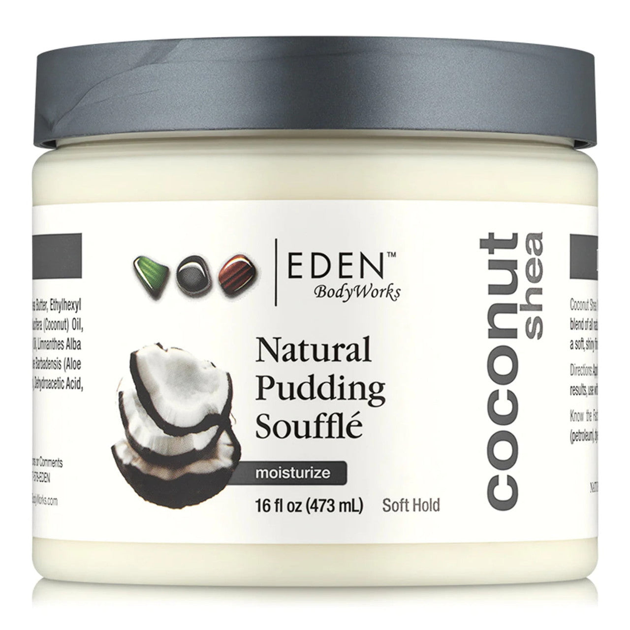 Eden Body Works Coconut Shea Natural Pudding Souffle, Hair Moisturize, 16 Oz