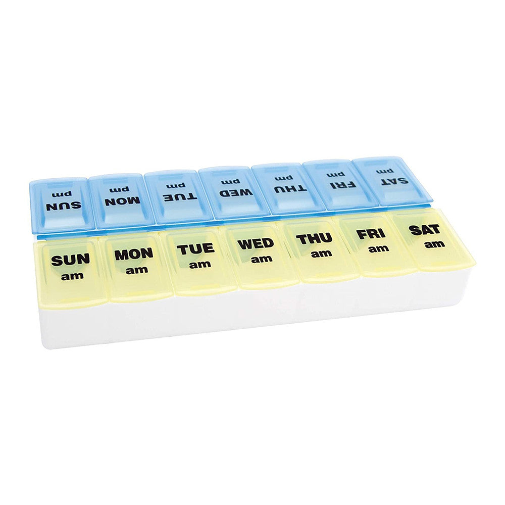 Apex Twice-A-Day Weekly Pill Organizer, Model No : 70059, Assorted, - 1 Set