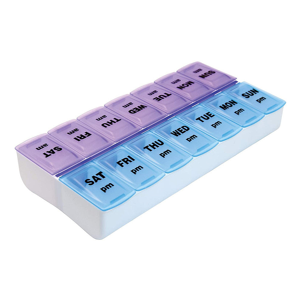 Apex Twice-A-Day Weekly Pill Organizer, Model No : 70059, Assorted, - 1 Set