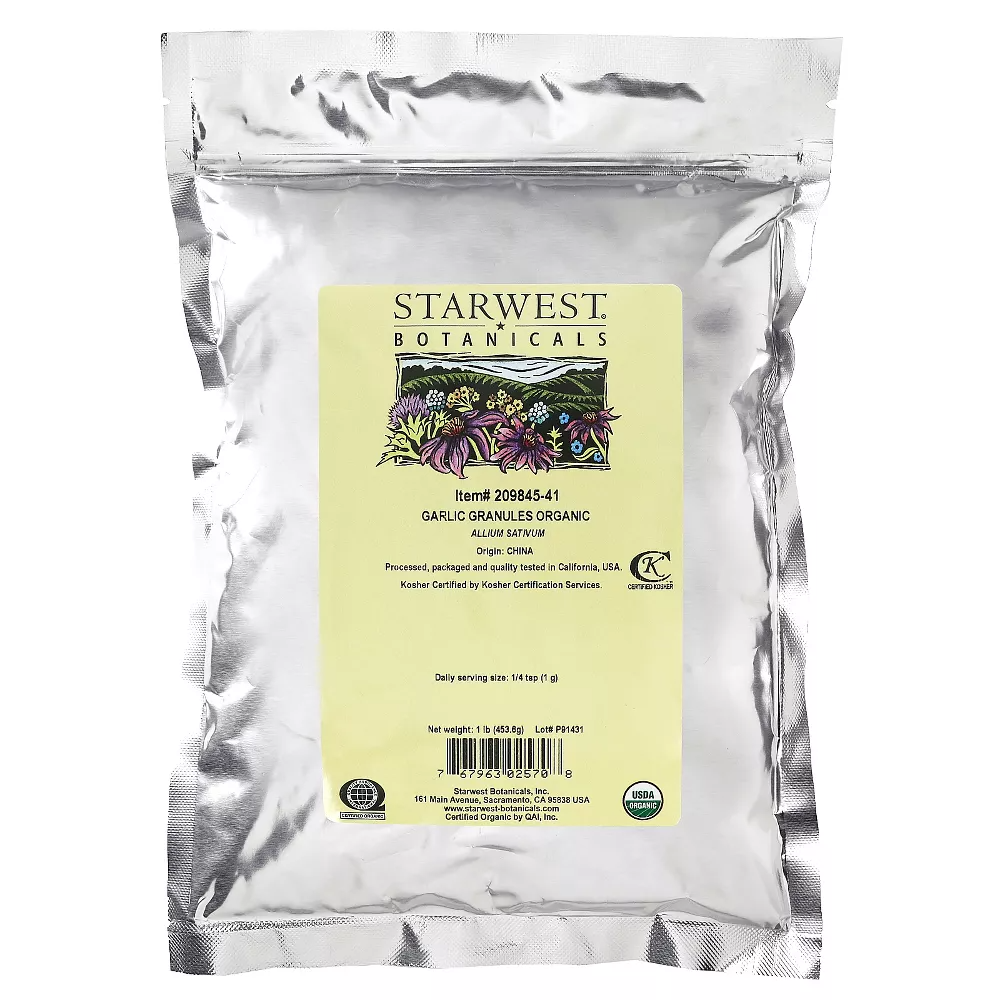 Starwest Botanicals Organic Garlic Granules, 1 Lb