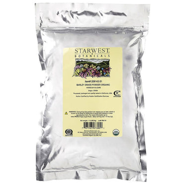 Starwest Botanicals Organic Barley Grass Powder, 1 Lb