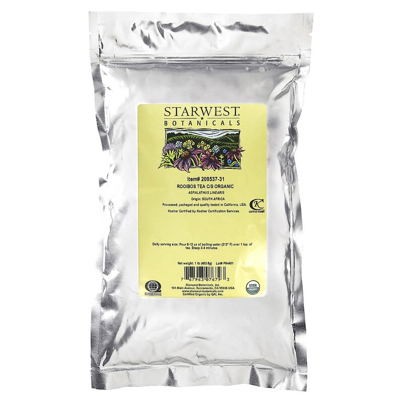 Starwest Botanicals Organic Rooibos Tea Cut And Shifted, 1 Lb