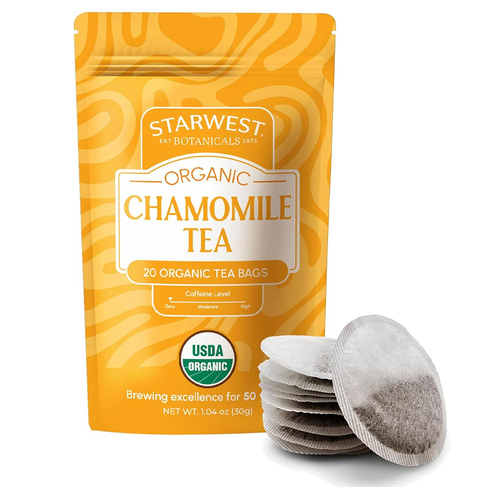 Starwest Botanicals Chai Organic Chamomile Blend Caffeine Free Herbal Tea Bags 20Ea
