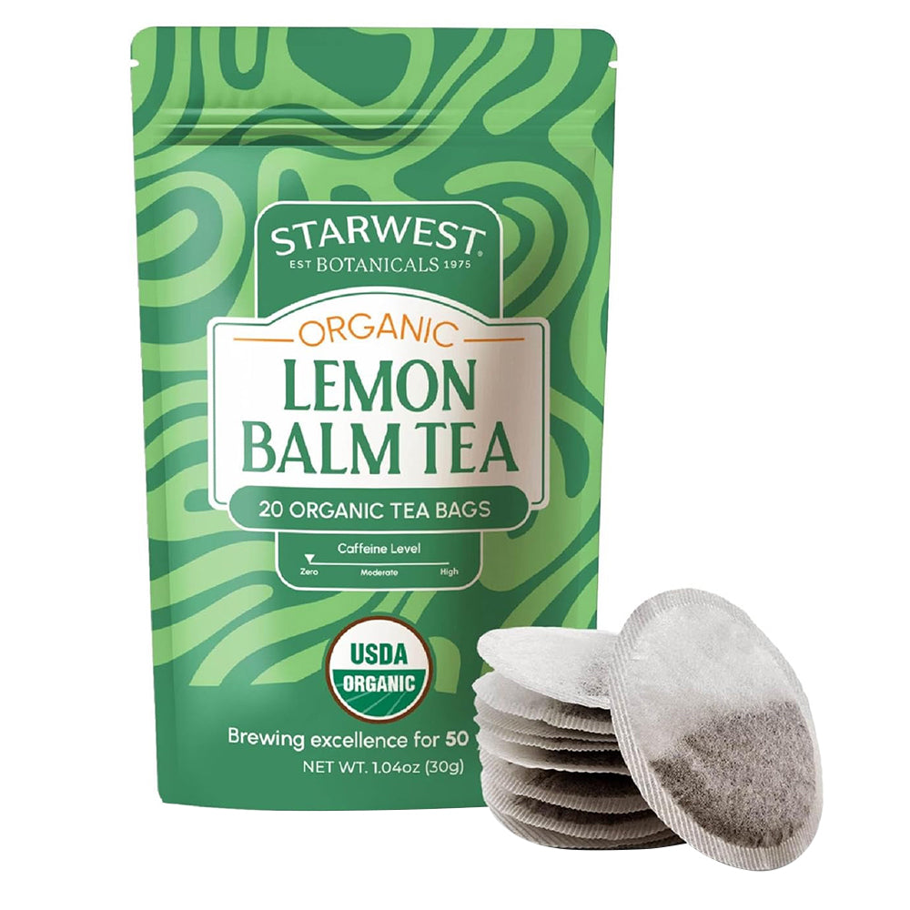 Starwest Botanicals Organic Lemon Balm Tea Bags 1.04Oz (30g)