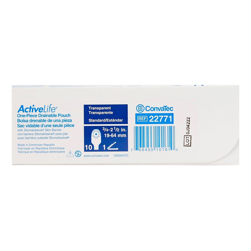 Activelife 1-Piece Drainable 12 Inches Transparent, Cut To Fit Pouch 022771, 10 Per Box