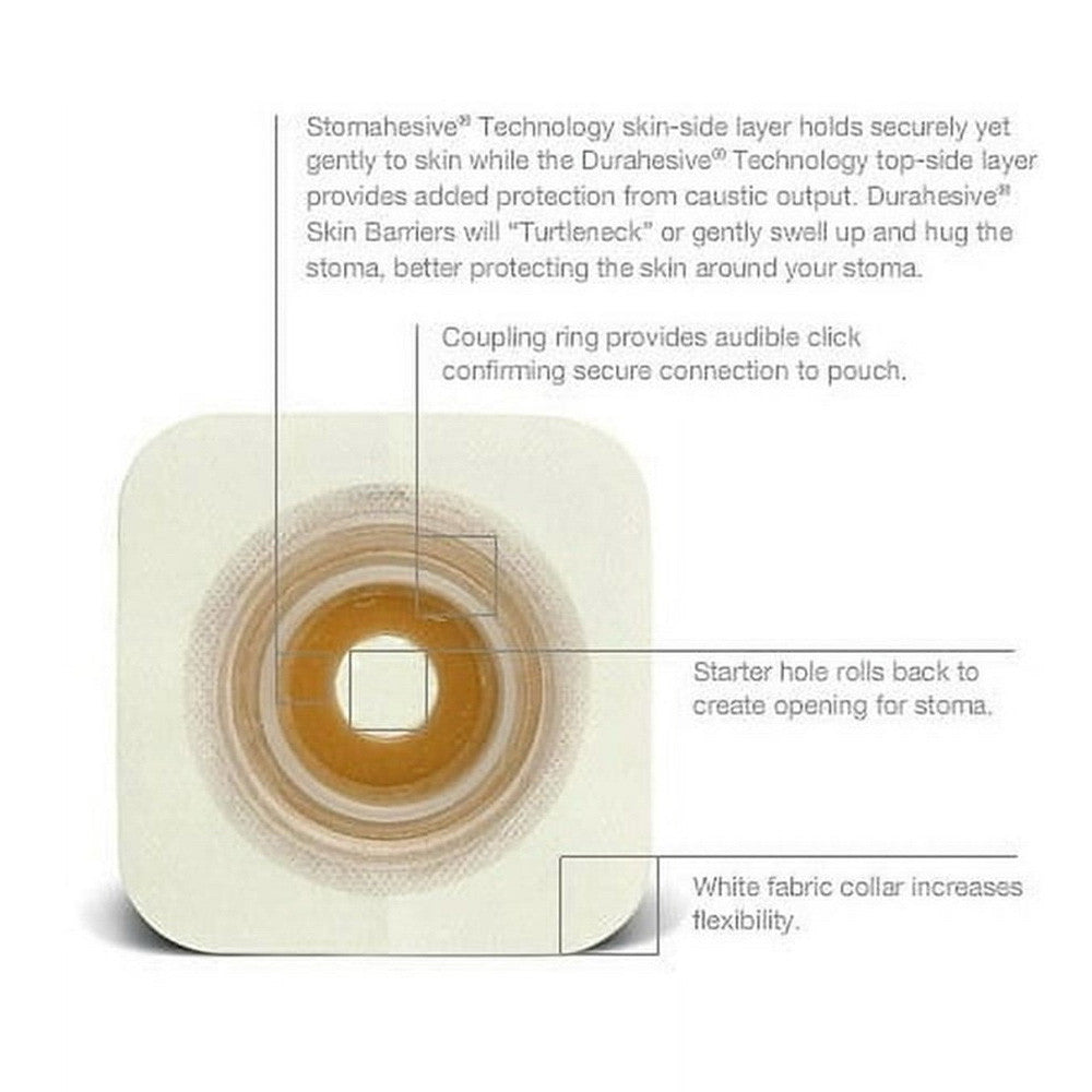Convatec 404592 Sur-Fit Natura Durahesive Convex Skin Barrier, 10 Ea