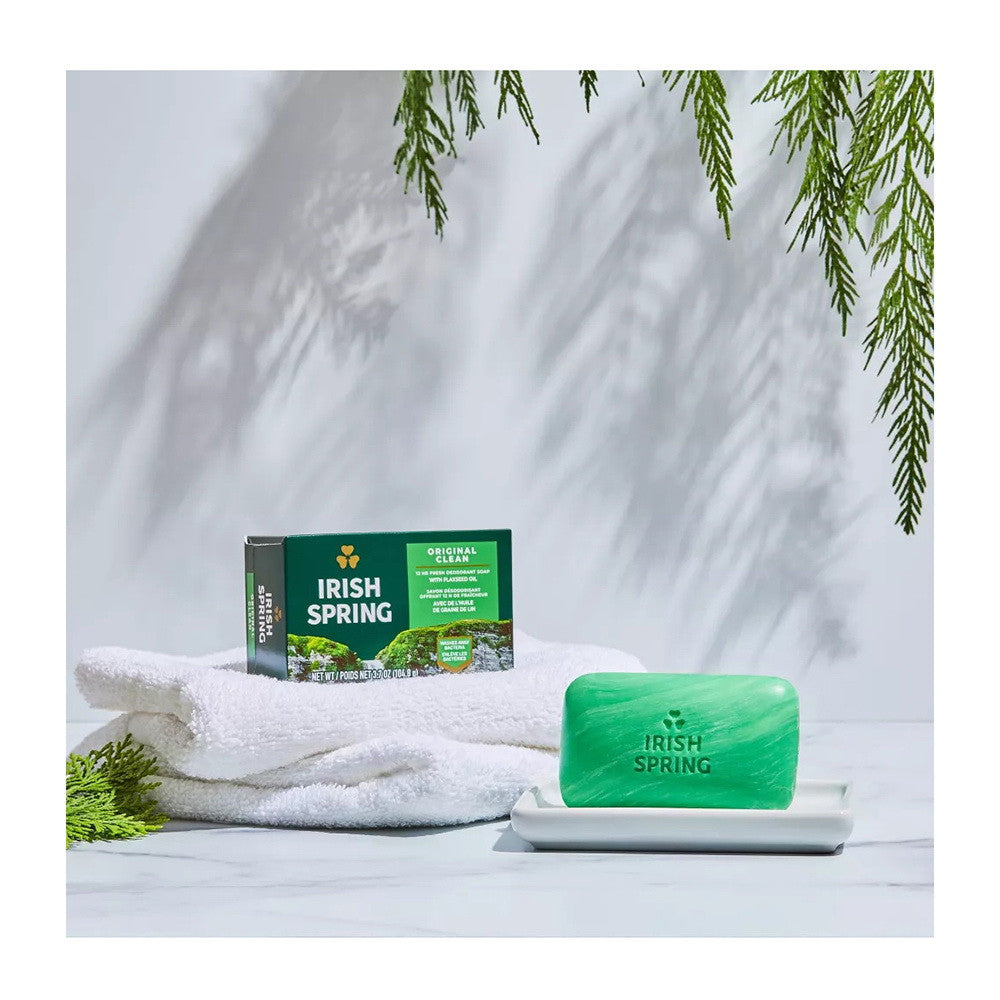Irish Spring Deodorant Bath Bar, Original, 3.7 Oz, 3 Ea