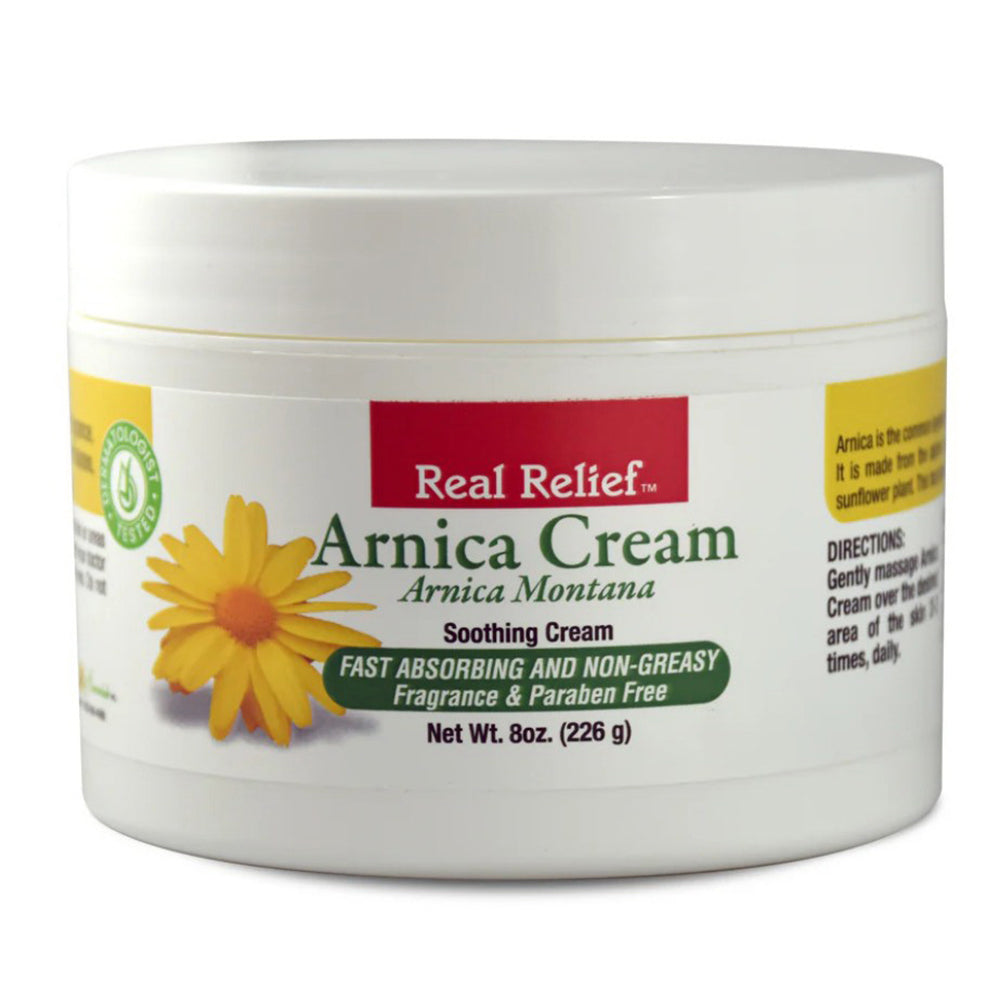 Homeolab Real Relief Arnica Cream for Soothing Muscle Aches and Bruises 8Oz (226g)