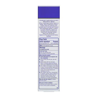 Clearasil Rapid Rescue Spot Treatment Cream, 1 Oz
