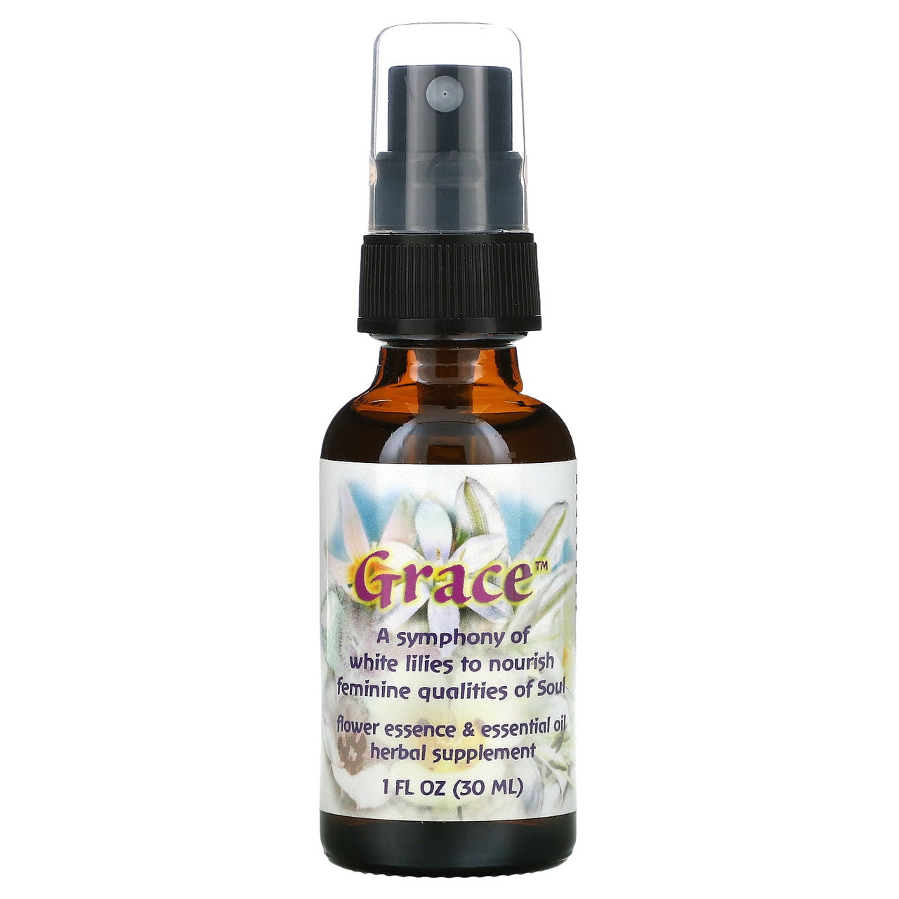 Flower Essence Flourishing Formula Grace Herbal Supplement Spray, 1 Oz