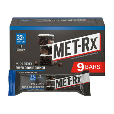 Met Rx Big 100 Colossal Super Cookie Crunch, 32g Protein Bar 1Each