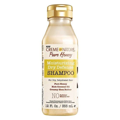 Creme Of Nature Pure Honey Moisturizing Dry Defense Shampoo, 12 Oz