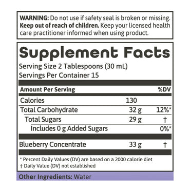 Dynamic Health Blueberry Concentrate of Antioxidants, 16 Oz