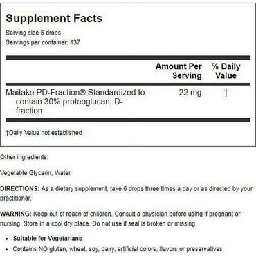 Mushroom Wisdom Maitake D-Fraction PRO 4X Liquid Supplement, 1 Oz