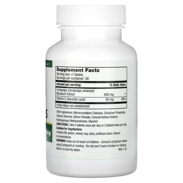 Mushroom Wisdom Super Cordyceps, Vegetable Tablets - 120 Ea