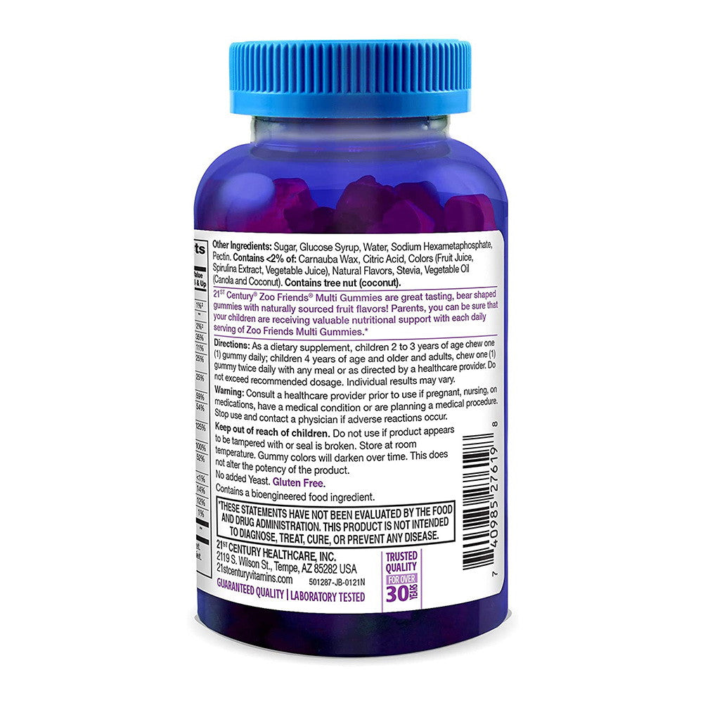 21St Century Zoo Friends Childrens Multivitamin Supplement Multi Gummies - 60 Ea