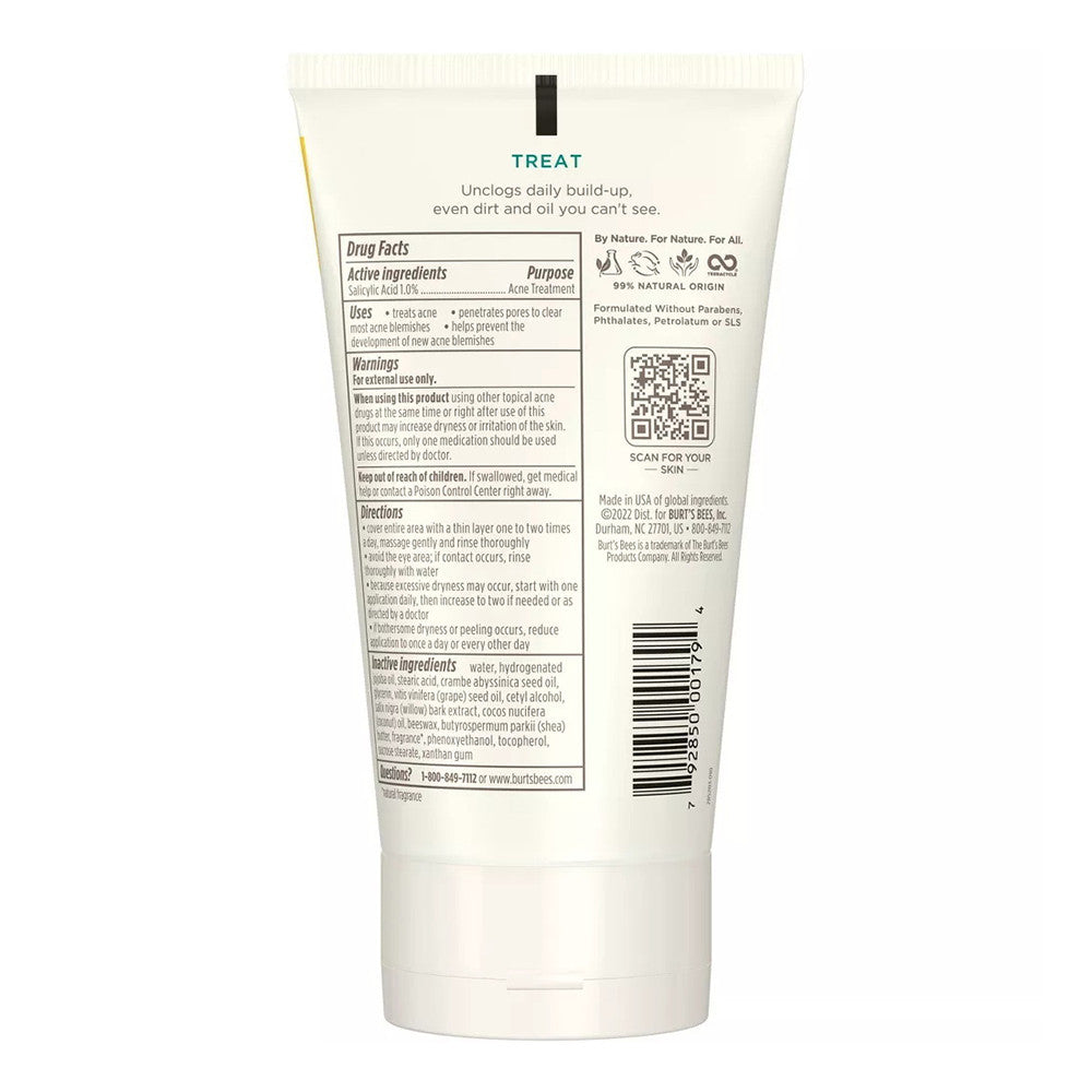 Burts Bees Natural Deep Cleansing Acne Scrub, 4 Oz