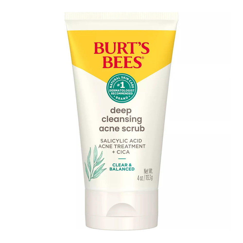 Burts Bees Natural Deep Cleansing Acne Scrub, 4 Oz