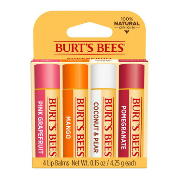 Burts Bees Lip Balm, Superfruit, 4 Ea