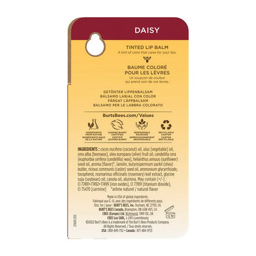 Burts Bees Tinted Lip Balm, Red Dahlia, 0.15 Oz