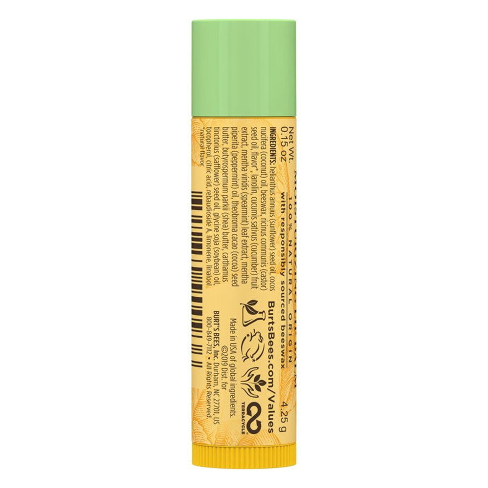 Burts Bees Moisturizing Lip Balm For Women, Cucumber Mint, 0.15 Oz