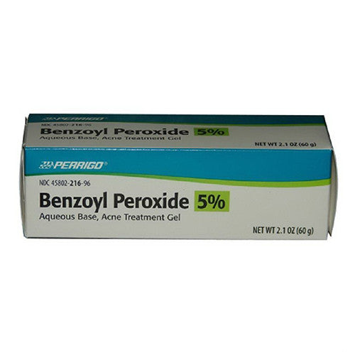 Perrigo Benzoyl Peroxide 5 Percent Acne Treatment Gel, 2.1 Oz