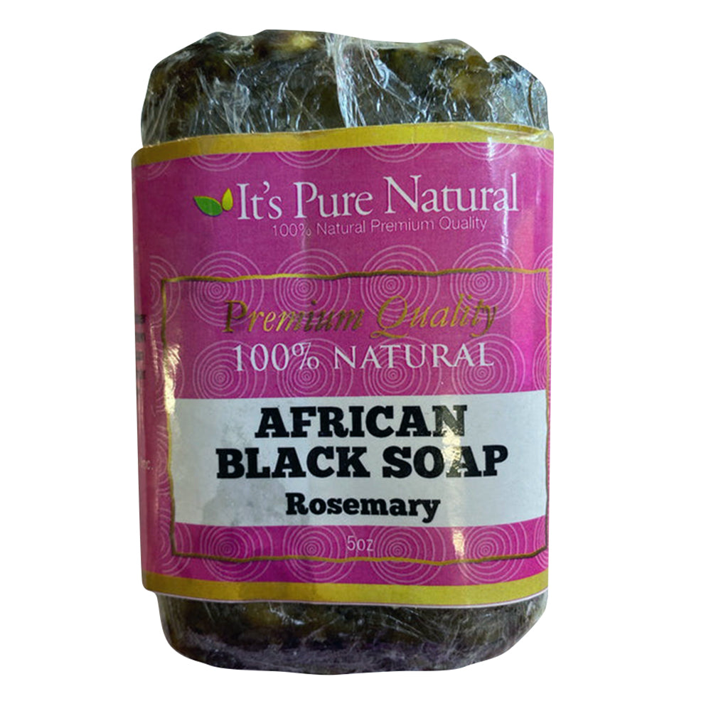 Its Pure Natural Premium Quality African Black Soap Gentle Exfoliator Parabens Free 5Oz
