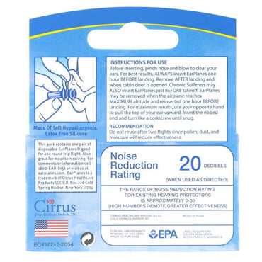 EarPlanes Kids Disposable Ear Plugs, Pair, 1 Ea