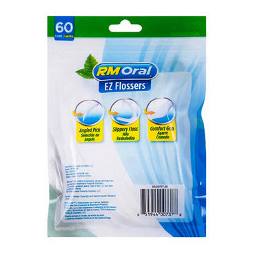 RM Oral EZ Flossers Mint flavored, 60 Ea