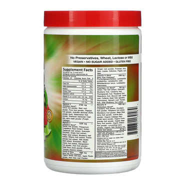 Greens World Delicious Reds 8000 Powder, Strawberry And Kiwi Flavor, 10.6 Oz