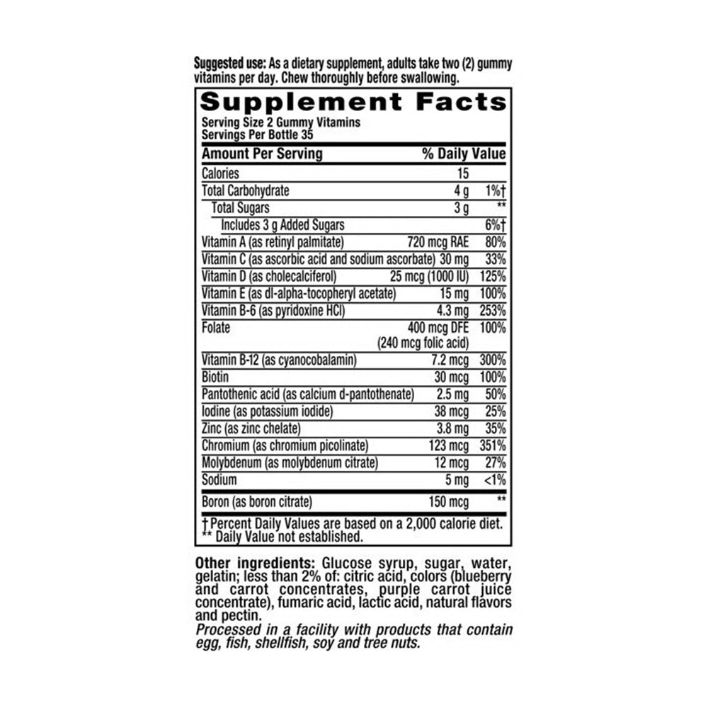 Vitafusion Mens Daily Gummy Multivitamin Formula 70 Ea