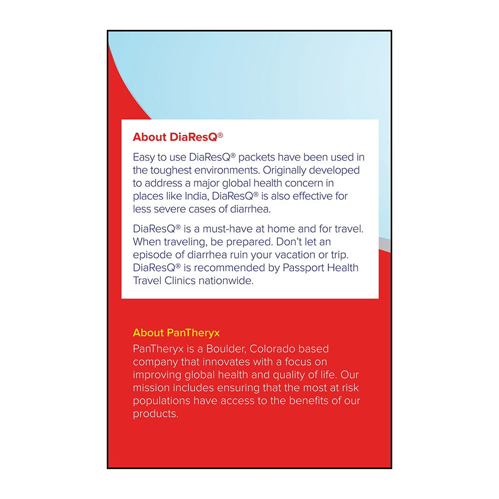 Diaresq Rapid Recovery Diarrhea Relief Packets, Vanilla Flavor, 3 Ea