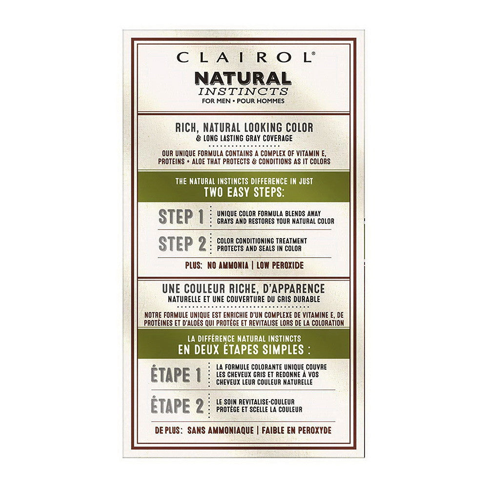 Clairol Natural Instincts Hair Color for Men, M19 Black, 1 Kit