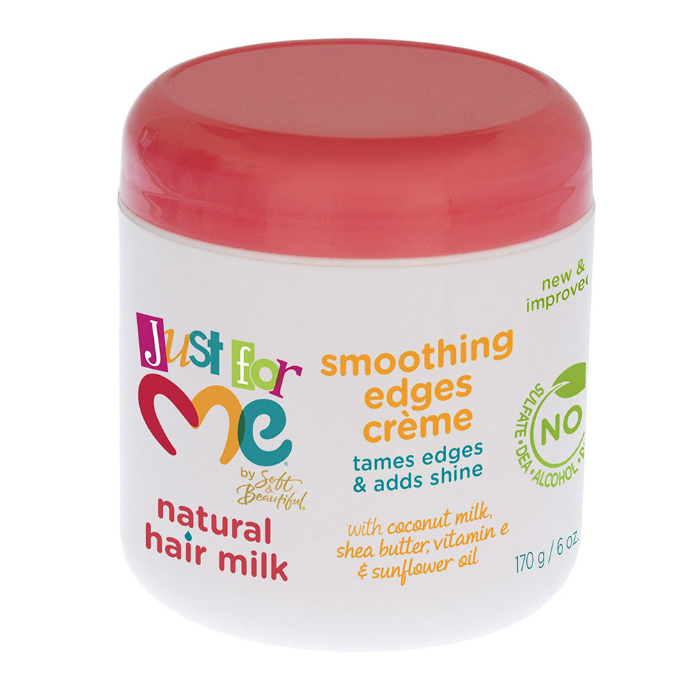 Just For Me Smoothing Edges Cream with Coconut Milk Shea Butter Vitamin E and Sunflower Oil 6Oz (170g)
