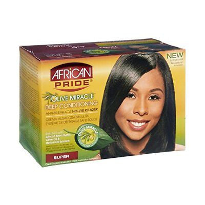 African Pride Olive Miracle Deep Conditioning Anti-Breakage No-Lye Relaxer, 1ea
