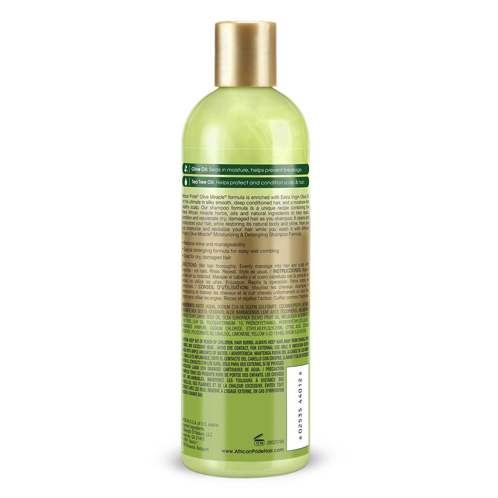 African Pride Olive Miracle Anti breakage 2 In 1 Hair Shampoo And Conditioner, 12 Oz