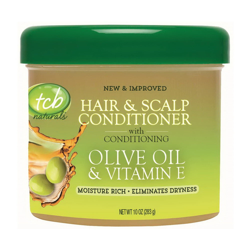 TCB Naturals Hair And Scalp Conditioner, Olive Oil And Vitamin-E, 10 Oz