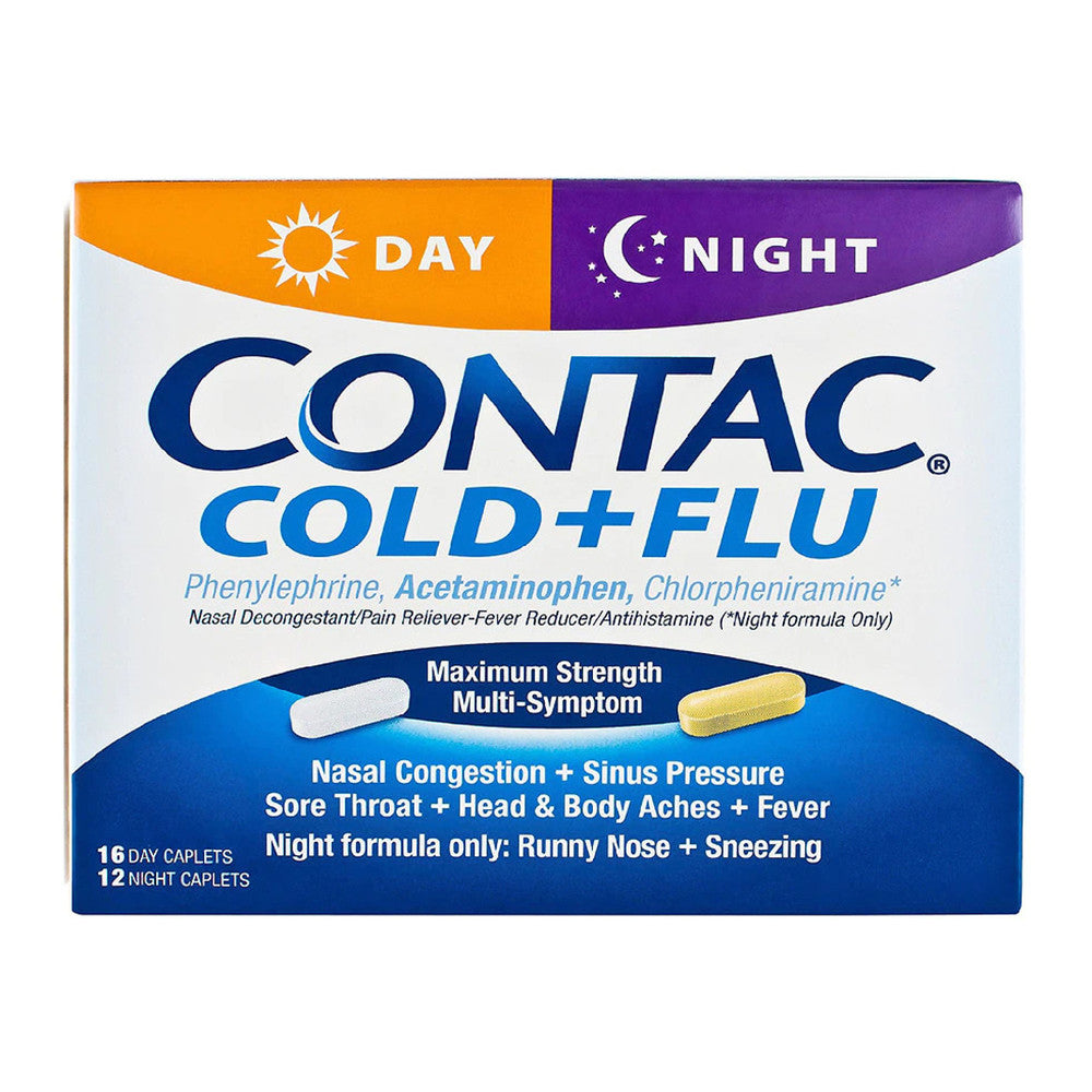 Contac Cold Plus Flu Day And Night Caplets - 28 Ea