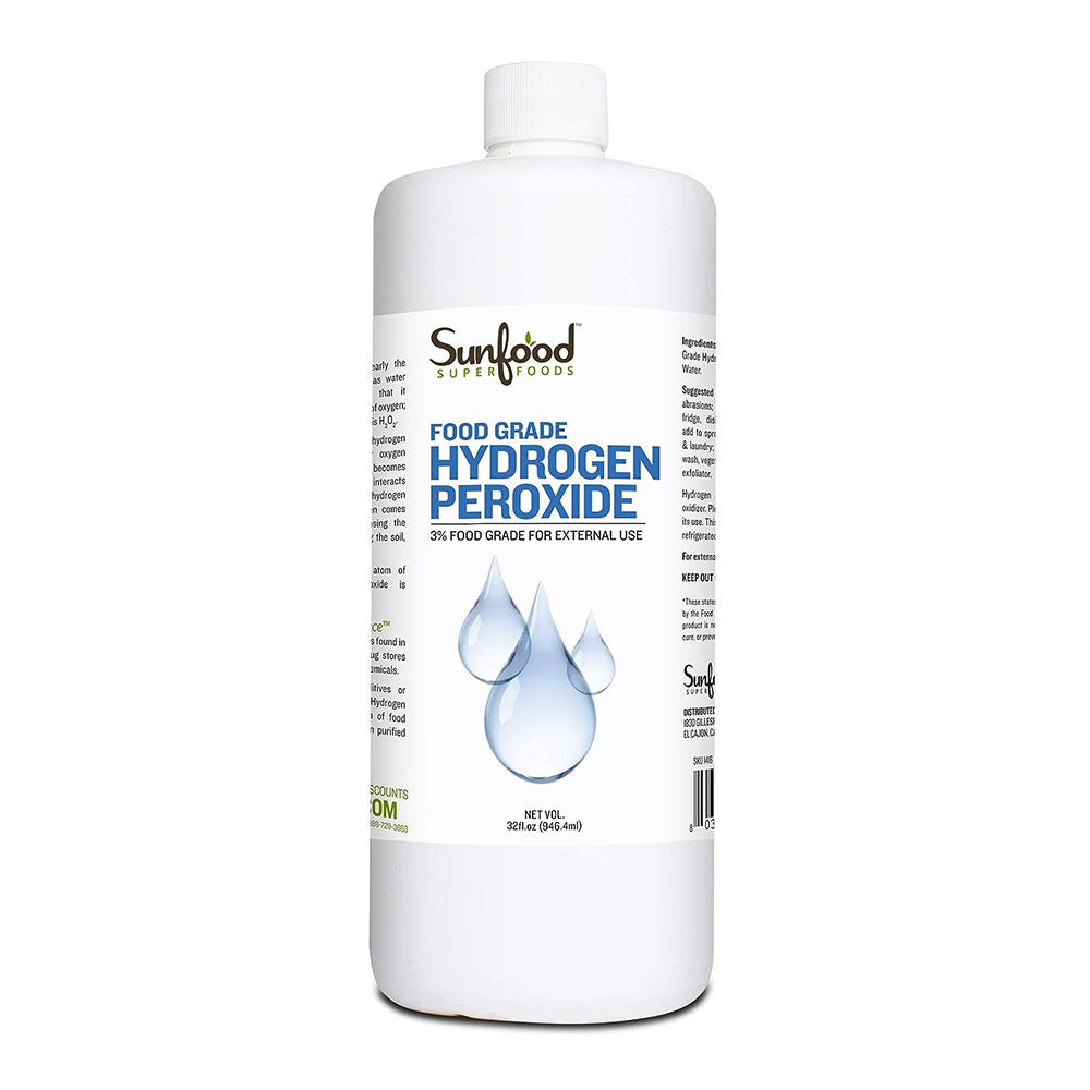 Sunfood Superfood Food Grade Hydrogen Peroxide 3 percent, 32 Oz