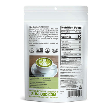 Sunfood Superfoods Organic Matcha Green Tea Powder, 4 Oz