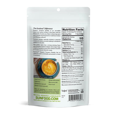 Sunfood Superfoods Organic Turmeric Powder, 4 Oz